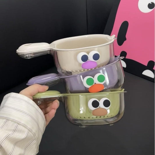 AiVANTA™ Strainer Dual-Layer Veggie & Fruit Draining Basket with Handle