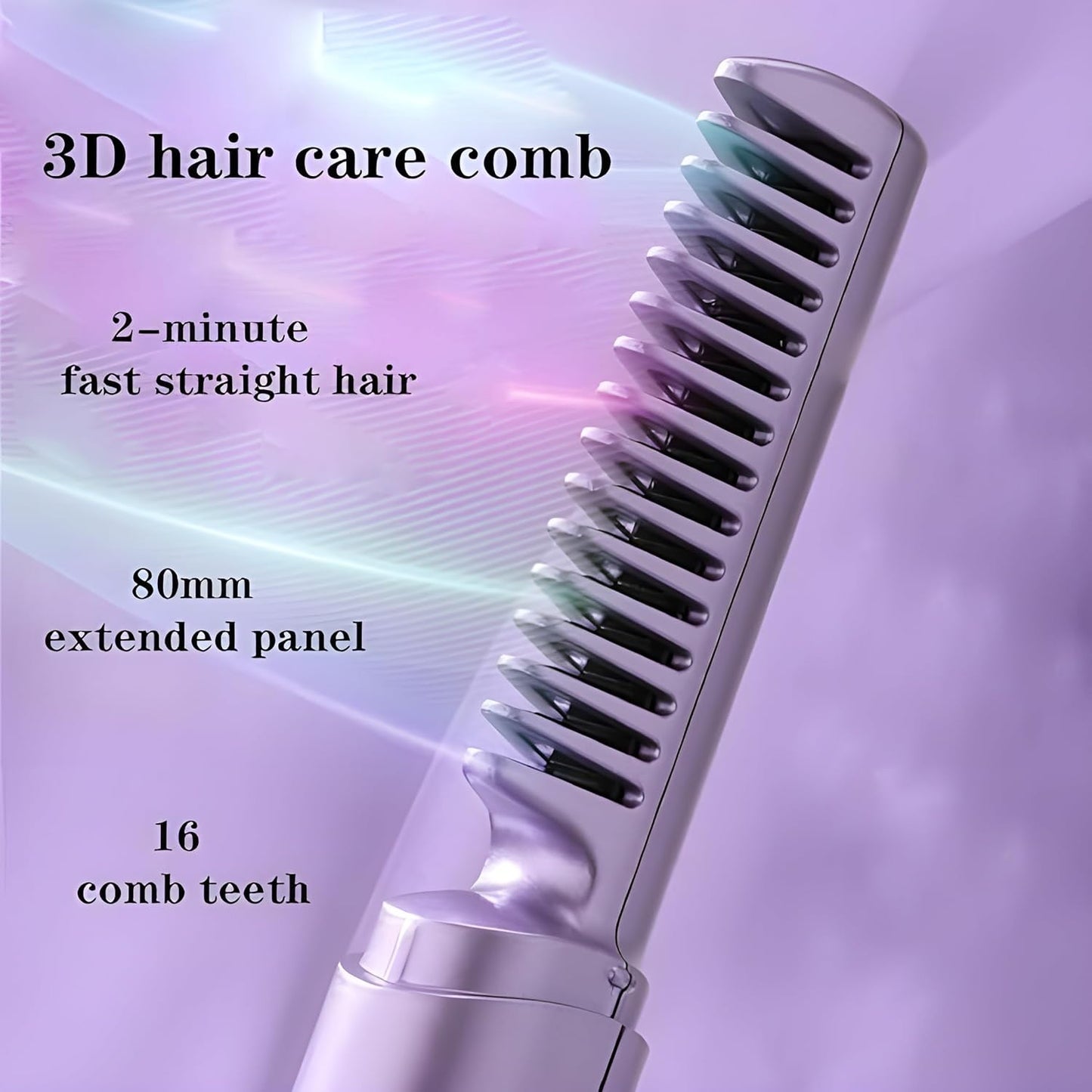 AiVANTA™ Meneflix Portable Mini Hair Straightener Hot Comb