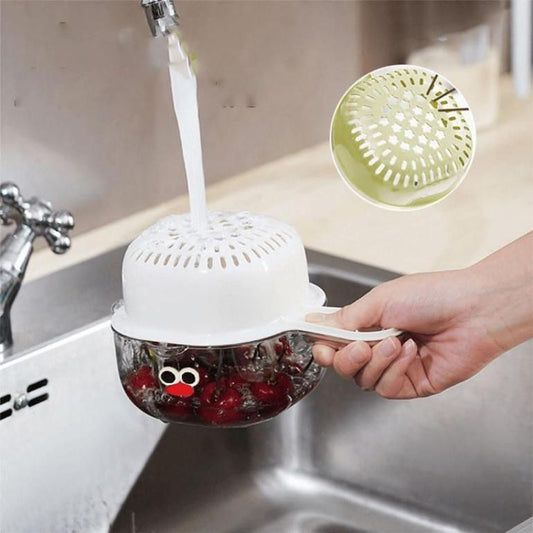 AiVANTA™  Strainer Dual-Layer Veggie & Fruit Draining Basket with Handle