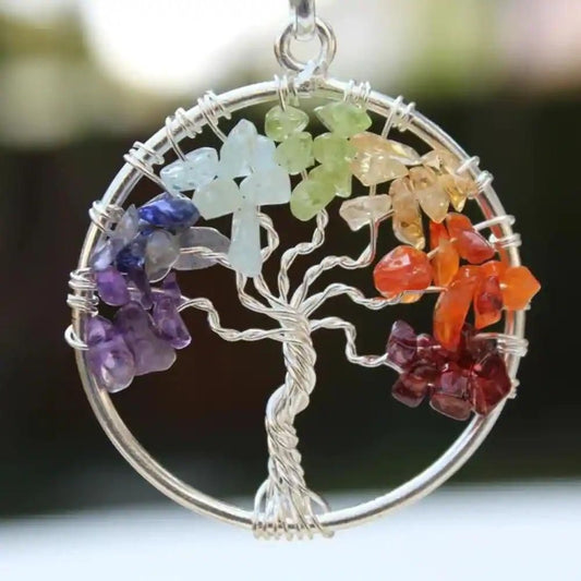 AiVANTA™ Tree of Life with 7 Chakra for Expansion of Consciousness Pendant with chain